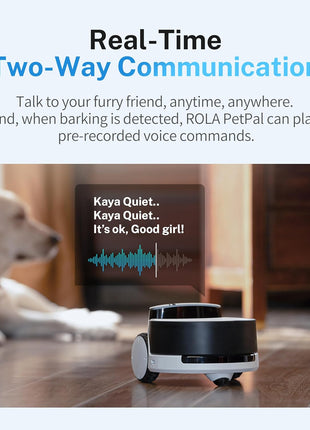 Enabot EBO ROLA PetPal Mobile 2.5K Pet Camera Robot with Treat Dispenser | Whole-Home Mobility, Two-Way Talk, Night Vision, Auto-Recharge, Interchangeable Modular Design