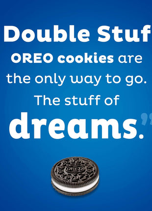 OREO Double Stuf Chocolate Sandwich Cookies, Family Size, 3 Packs | Always made with Real Cocoa, Certified Kosher, Bulk Cookies