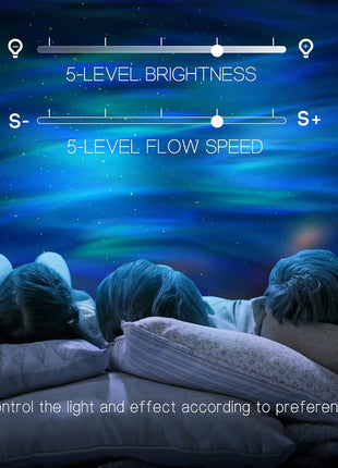Northern Galaxy Light Aurora Projector with 33 Light Effects, LED Star Projector for Bedroom Nebula Lamp, Remote Control, White Noises, Bluetooth Speaker for Parties