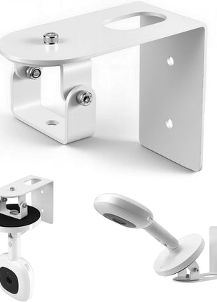 Metal Wall Mount Fits for Nanit Pro Smart Baby Monitor, 360° Rotation & Tilt Adjustable, High Wall Bracket Keeps Camera Out of Baby's Reach, Sturdy Security Cam Accessory Easy Installation, White
