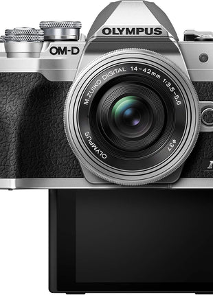 OM SYSTEM Olympus E-M10 Mark IV Black Micro Four Thirds System Camera M.Zuiko Digital ED 14-42mm F3.5-5.6 EZ kit 20MP Sensor 5-Axis Image Stabilization 4K Video Wi-Fi