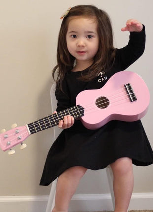 POMAIKAI Soprano Ukulele for Beginners, 21 Inch Ukulele Wood Toddler Guitar Small Hawaiian Ukalalee Starter (Black)