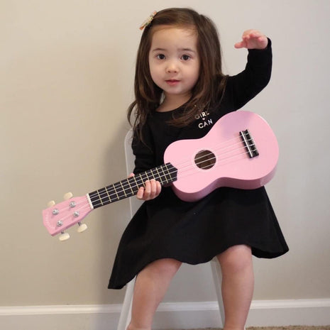 POMAIKAI Soprano Ukulele for Beginners, 21 Inch Ukulele Wood Toddler Guitar Small Hawaiian Ukalalee Starter (Black)