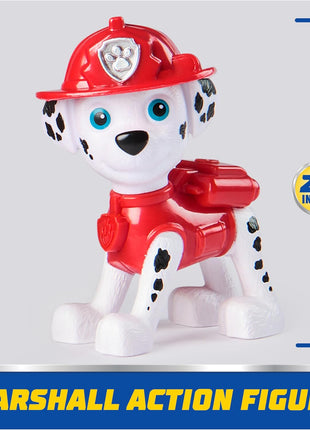 Paw Patrol, Marshall's Firetruck Toy Vehicle with Collectible Action Figure | Action Rescue Vehicle, Rolling Wheels, Movable Ladder, Pretend Play, Sustainably Minded, Kids Toys for Boys & Girls Ages 3+