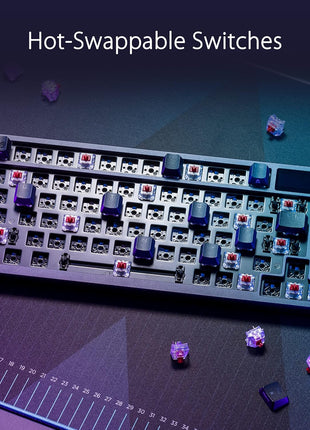 ASUS ROG Azoth Wireless Mechanical Gaming Keyboard 75% TKL, Tri-Mode Connectivity, Hot Swappable Pre-lubed ROG NX Storm Clicky Switches, PBT Keycaps, RGB, OLED Display, PC/Mac Support - Black
