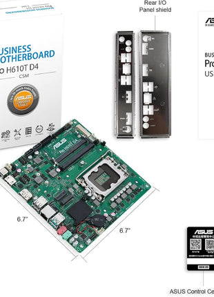 ASUS Pro H610M-CT D4-CSM LGA 1700(Intel 12th Gen&Intel vPro) TCO-Optimized Commercial Motherboard(PCIe 4.0,DDR4, DP/HDMI/D-Sub,USB 3.2 Gen 2,M.2 Key E Slot,TPM IC onboard,SMBUS,ACCE, Boot Defender)