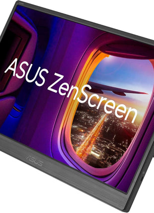ASUS ZenScreen 15.6" Portable Monitor for Laptop (MB169CK) - Dual USB-C, Mini-HDMI, Plug & Play External Screen for Travel Dual Setup, Full HD, IPS, Anti-Glare Surface, 360° Kickstand, 3yr Warranty
