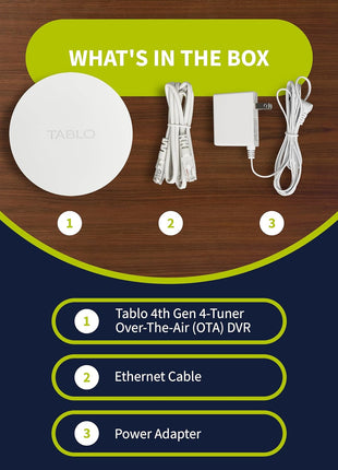 4th Gen 4-Tuner Over-The-Air (OTA) DVR - Watch, Pause & Record Live TV, News, Sports & Movies Throughout Your Home Over Wi-Fi - Pairs w/Any TV Antenna - 50+ Hrs Recording - No Subscriptions