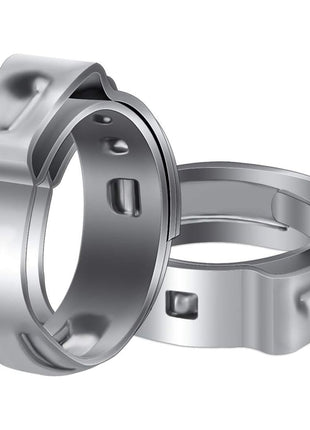 LOKMAN 50 Pack 1/2 Inch PEX Cinch Clamps, Stainless Steel Rings Pinch Clamps for PEX Tubing Pipe Fitting Connections (1/2 Inch)