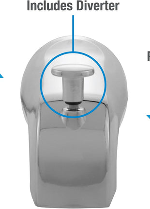 Danco Tub Spout with Diverter, Metal, Chrome (88703)