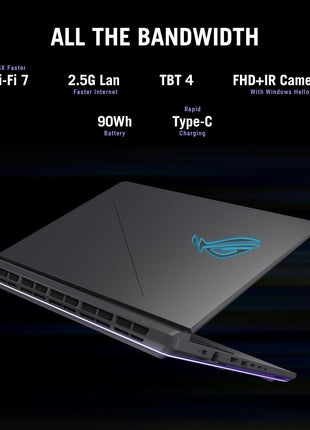 ASUS ROG Strix G16 (2025) Gaming Laptop, 16 inch ROG Nebula Display 16:10 2.5K 240Hz/3ms, NVIDIA® GeForce RTXTM 5070 Laptop GPU, Intel® CoreTM Ultra 9 275HX, 32GB DDR5, 2TB Gen 4 SSD, Wi-Fi 7, Win 11 Pro