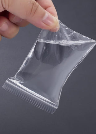 Small Plastic Bags, 300 PCS Mini Baggies, 3 Assorted Sizes, Transparent Jewelry Bag Reclosable, Clear Bag, Resealable Poly Bags for Pill, Beads, Screws, Packaging