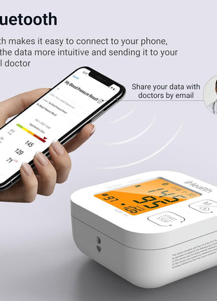 iHealth Track Smart Upper Arm Blood Pressure Monitor with Wide Range Cuff That fits Standard to Large Adult Arms, Bluetooth Compatible for iOS & Android Devices