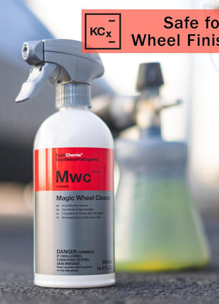 KOCHCHEMIE Magic Wheel Cleaner - Powerful Rim and Rim Well Cleaner; Acid Free, Dissolves Iron Particles Using Visible Red Discoloration, Excellent Adhesion and Viscosity (500 milliliters)