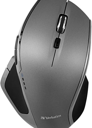 Verbatim 2.4G Wireless 8-Button LED Ergonomic Deluxe Mouse - Computer Mouse with Nano Receiver for Mac and PC - Graphite