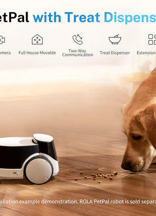 Enabot EBO ROLA Treat Dispenser Module for ROLA PetPal: Treat Toss, No Food Jamming Design, Airtight, Freshness-Locking, Remote App Control, Exclusively Designed for ROLA PetPal Smart Robot