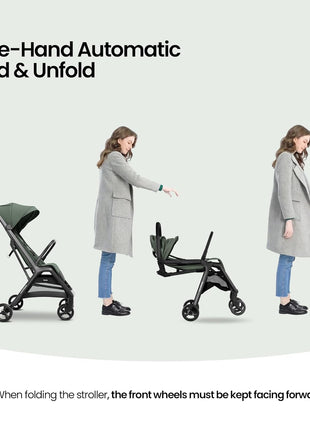 MAMA & BABY Trek Lite Umbrella Stroller - Compact Fold, Multi-Position Recline, Travel Stroller with Carry Strap, Large Storage and Cup Holder