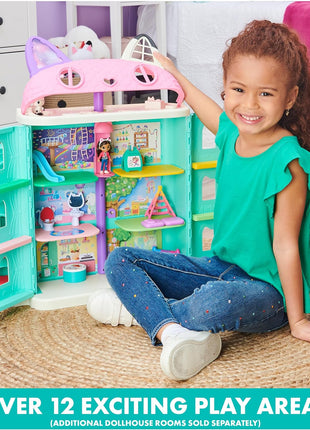 Gabby's Dollhouse, Purrfect Dollhouse with 15 Pieces Including Toy Figures, Furniture, Accessories and Sounds, Kids Toys for Ages 3 and up