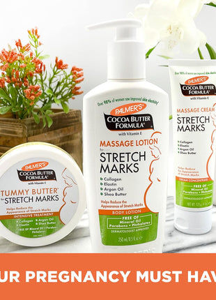 Palmer's Cocoa Butter Formula Massage Cream for Stretch Marks and Pregnancy Skin Care, 4.4 Ounces (Pack of 2)