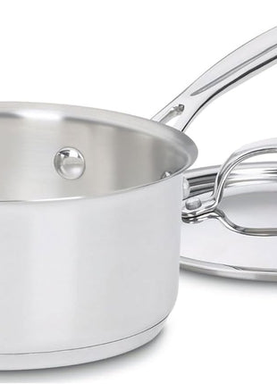 Cuisinart 1.5 Quart Saucepan w/Cover, Chef's Classic Stainless Steel Cookware Collection, 719 16