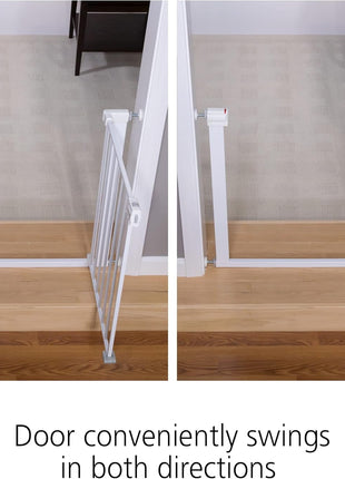 Safety 1st Easy Install Walk Thru Baby Gate for Doorway With Door, Dog Gates, Fits 29"-38", Easy Install 28" Tall, White