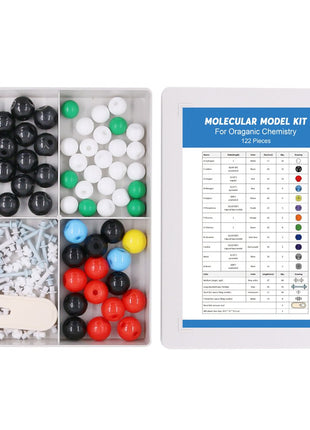 Swpeet 122 Pcs Organic Chemistry Molecular Model Student and Teacher Kit, Molecular Model Set for Inorganic & Organic Chemistry - 59 Atoms & 62 Links & 1 Short Link Remover Tool