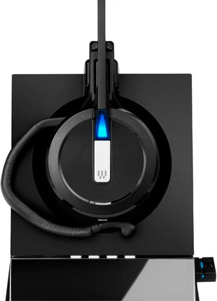 Sennheiser SDW 5016 (507016) Single-Sided Wireless DECT Headset for Desk Phone Softphone/PC& Mobile Phone Connection Dual Microphone Ultra Noise-Canceling, Black, 3 inches
