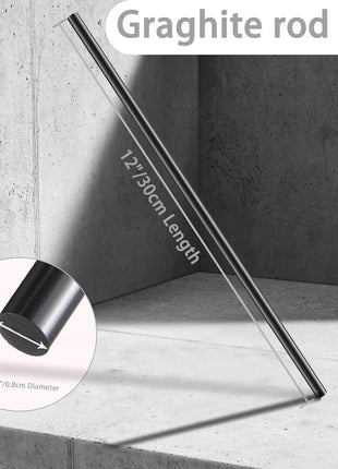 Graphite Crucible Stir Stick - Long Carbon Stirring Rod for Melting Casting, 12"/30 cm Length, 5/16"/0.8 cm Diameter
