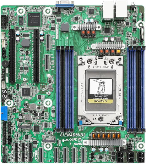 ASRock Rack Server Motherboard SIENAD8UD3 Deep Micro-ATX Single Socket SP6 (LGA 4844), AMD EPYCTM 8004 Series