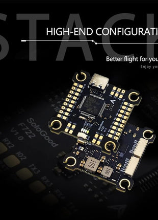 SoloGood F722 FPV Flight Controller Stack ICM42688P F722 Flight Controller with 60A 4in1 ESC 30X30mm 2-6S for FPV Freestyle Drones Parts