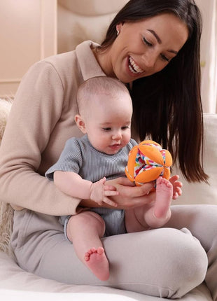Lovevery, Montessori Organic Ball, Baby Toy, Tummy Time Ball, 12+ Weeks