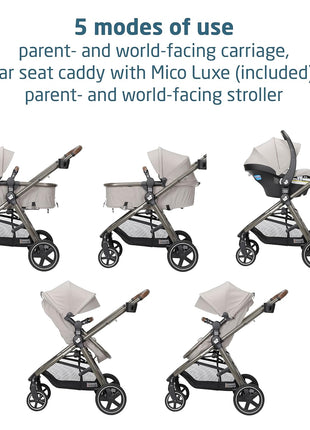 Maxi-Cosi Zelia 2 Luxe 5-in-1 Modular Travel System, New Hope Tan