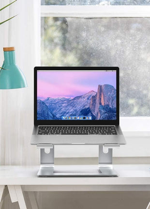 BESIGN LS03 Aluminum Laptop Stand, Ergonomic Detachable Computer Stand, Notebook Riser, Laptop Mount Compatible with Air, Pro, Dell, HP, Lenovo More 10-15.6" Laptops, Silver