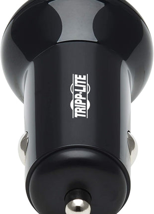 Tripp Lite USB Car Charger, 24W Dual Port USB Car Charger, USB-C 24W PD 3.0, USB-A 24W QC 3.0, Black (U280-C02-24W-1B)