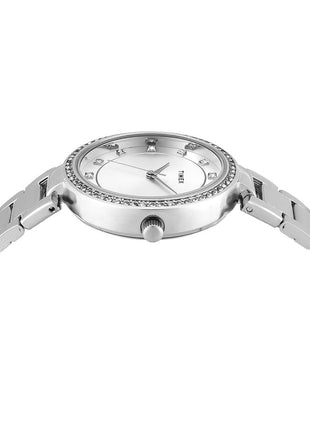 TIMEX Silver Round Dial Analog Women's Watch - TWEL18730