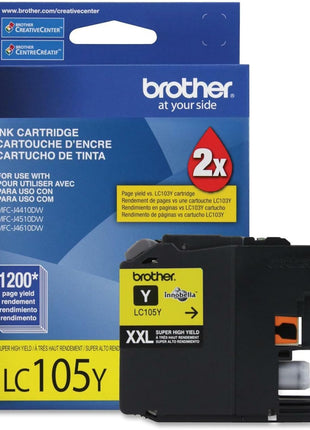 Brother Genuine LC105Y Super High Yield XXL Yellow -Ink -Cartridges