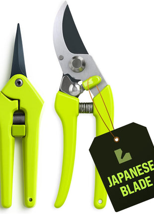 2-Pack Stainless Steel Gardening Scissors, Pruning Shears and Clippers for Gardening
