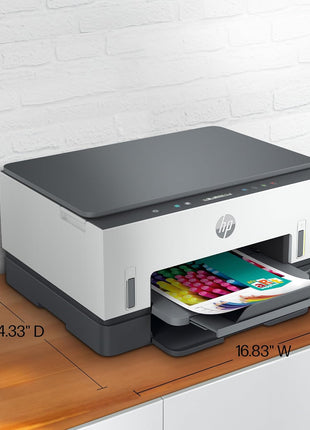 HP Smart Tank 6001 Wireless All-in-One Ink Tank Printer, Scanner, Copier with 2 Years of Ink Included, Best-for-Home, Cartridge-Free Refillable, AI-Enabled (2H0B9A)