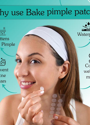 BAKE Salicylic Acid Pimple Patches, 72 Dots, Hydrocolloid Waterproof Acne Treatment, All Skin Types
