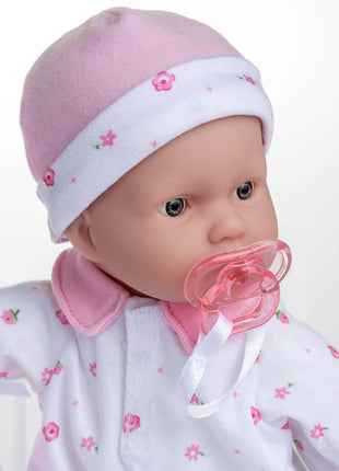 JC Toys La Baby Caucasian Baby Doll Set – 11 Inch Soft Baby Doll | Washable |Removable Pink Outfit w/ Hat & Blanket | For Children 12 Months +