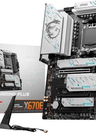 MSI X670E GAMING PLUS WIFI Gaming Motherboard (AMD Ryzen 9000/8000/7000 Series Processors, AM5, DDR5, PCIe 5.0, SATA 6Gb/s, M.2 slots, USB 3.2 Gen 2, Wi-Fi 6E, Bluetooth 5.3, 2.5Gbps LAN, HDMI/DP,ATX)