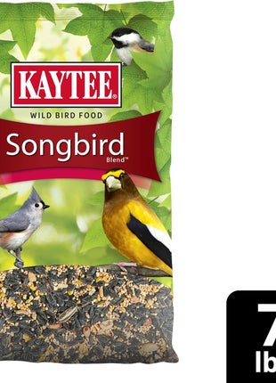 Kaytee Songbird Wild Bird Seed Food, Blended for Grosbeaks, Chickadees, Titmice, Cardinals, Nuthatches & More, 7 Pounds