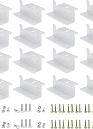 ECO-WORTHY 16 Units Solar Panel Mounting Brackets,Z Bracket Sets Lightweight Aluminum Corrosion-Free for RV, Trailer, Boat, Yachs, Wall and Other Off Gird Roof,4 Set of 4 Units