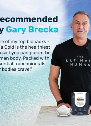 Baja Gold Signature Mineral Sea Salt - Recommended by Gary Brecka - Authentic Fine Grind Salt for Cooking & Baking | Natural Baja Salt for Culinary Uses | Great for Finishing Dishes | 1 lb. Resealable Bag, 300+ Servings