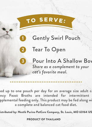 Purina Fancy Feast Lickable Wet Cat Food Broth Complement Classics Collection Variety Pack - (Pack of 12) 1.4 oz. Pouches