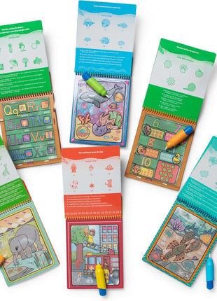 Melissa & Doug Water Wow! Reusable Water-Reveal, 6 Mess Free Coloring Books—Animals, Vehicles, Alphabet, Numbers & Much More—Travel Toys for Kids 3+