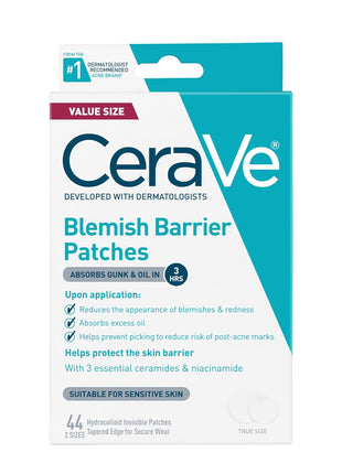 CeraVe Hydrocolloid Blemish Patches, Pimple Patches for Face, 22ct | Absorbs Oil with Niacinamide and Ceramides, Ultra-Thin Acne Patches That Blend Into All Skin Tones, For Sensitive Skin