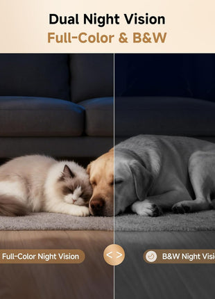 Pmate AI Pet Camera Robot Companion for Dogs & Cats Robot Camera with Visual Recognition Remote Video Interaction Auto Feeding & Play Red Light Teaser Night Vision Auto Charging Blue