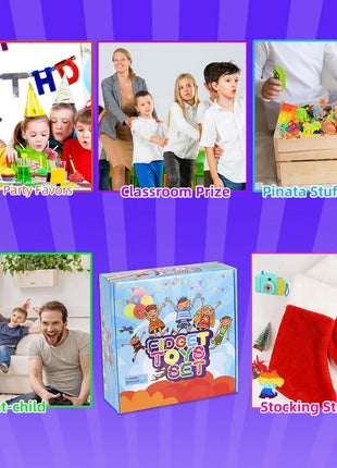 1000 Pcs Party Favors for Kids, Fidget Toys Bulk, Birthday Gift Toys, Fidgets Stocking Stuffers, Treasure Box Birthday Party, Goodie Bag Stuffers, Carnival Prizes, Pinata Filler Stuffers for Classroom