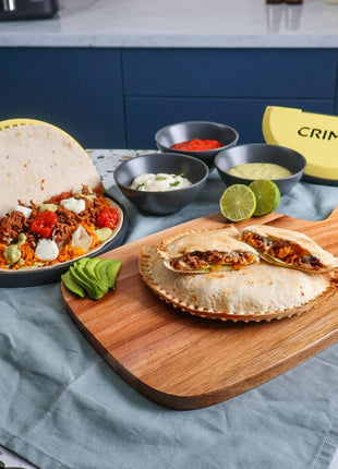 CRIMPiT Large Tortilla Sealer - For 10-12" Flour Tortillas | Make Sealed Tacos, Quesadillas, Burritos & More | Mess-Free Meals in Seconds | BPA-Free, Dishwasher Safe | Made in UK & USA